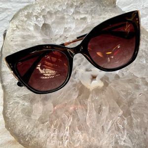 TOMS Sophia Gold and Brown Sunglasses